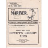 GRIMSBY TOWN V ARSENAL 1935 Joint issue programme for the League match 3/9/1935 and Reserves v