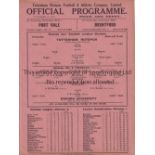 TOTTENHAM HOTSPUR Single sheet programme for the home Friendly v. Oxford University 19/11/1931, ex-