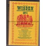 WISDEN Original Publishers Hardback John Wisden's Cricketers' Almanack 1971. Complete with dust