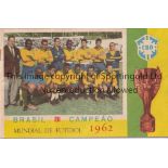 1962 FIFA WORLD CUP CHILE A 16-page album / brochure produced by the Brazilian FA (C.B.D) in June