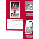FOOTBALL AUTOGRAPHS Forty football autographs of various players from the 1950's to the 1980's, laid