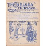 CHELSEA Home programme v Liverpool 4/9/1909. Ex Bound Volume. Generally good