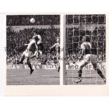 1977 FA CUP FINAL LIVERPOOL V MANCHESTER UNITED Three 10" X 8" B/W action press photos with paper