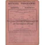 TOTTENHAM HOTSPUR Single sheet programme for the home London Combination match v. Charlton