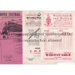 KENT NON LEAGUE Twenty five Kent Non League programmes from the 1950's to include Bexleyheath &