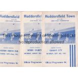 HUDDERSFIELD A collection of Huddersfield Town home programmes 1951- 1978. 1 x 1951/52, 1 x 1952/53,