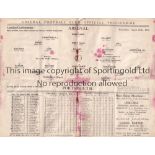 ARSENAL V PORTSMOUTH 1936 Programme for the Combination match at Arsenal 25/4/1936, horizontal