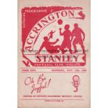 ACCRINGTON STANLEY V YORK CITY 1948 Programme for the League match at Accrington 13/11/1948,