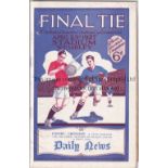 1927 FA CUP FINAL / ARSENAL V CARDIFF CITY Programme for the first time the FA Cup left England,