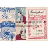 CHARLTON A collection of 7 Charlton programmes. Homes v Huddersfield , Brentford 1946/47. Aways at