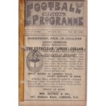 LIVERPOOL V MANCHESTER CITY 1916 Programme 15/4/1916, ex-binder and tape on spine. Fair to generally