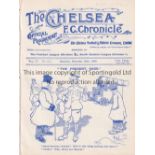 CHELSEA V ARSENAL 1908 Programme for the League match at Chelsea 28/11/1908, ex-binder. Generally