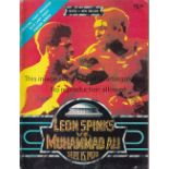 MUHAMMAD ALI V LEON SPINKS 1978 On site programme for New Orleans 15/9/1978. Generally good