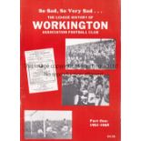 WORKINGTON A collection of 10 Workington programmes to include homes v Hyde United FAC 1954/55, Port