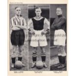FOOTBALL CARDS A collection of 33 cards to include 7 Topical Times Uncut triples (1930's), 14 Cut