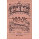 SHEFFIELD UNITED V ARSENAL 1925 Programme for the League match at Sheffield 24/10/1925, ex-binder