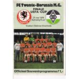 1975 UEFA CUP Final FC Twente v Borussia Monchengladbach (2nd Leg) played 21 May 1975 at the Stadion