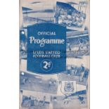 LEEDS UNITED V ARSENAL 1939 Programme for the League match at Leeds 11/3/1939 with 2 punched