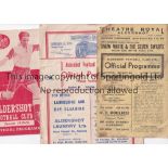 ALDERSHOT A collection of 9 Aldershot home programmes 1946-1960 to include Reading 1945/46 (Fair),
