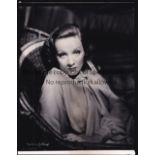 MARLENE DIETRICH Two different B/W 10" X 8" photos with Reuter negatives. Good