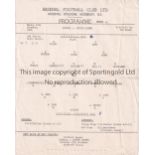 ARSENAL Single sheet programme for the home FA Youth Cup Cup match v. Leyton Orient 10/12/1962,