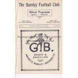 BURNLEY V BRADFORD CITY Programme for the 2nd Division match at Turf Moor, on the 1/2/36. Ex-binder.