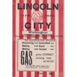 LINCOLN CITY V WORKINGTON 1947 FA CUP Programme for the match at Lincoln against Pre-League