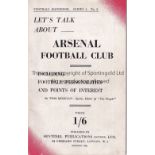 ARSENAL Thirty two page booklet, Let's Talk About Arsenal Football Club, Football Handbook Series