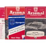 ARSENAL Five programmes for neutral matches played at Highbury: FA XI v Royal Air Force 20/10/