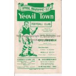 YEOVIL TOWN V GILLINGHAM 1949 FA CUP Programme for the match at Yeovil 10/12/1949 in Gillingham's