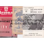 PROGRAMMES FOR FRIENDLIES Five programmes: Millwall v Tottenham 19/10/1953 team changes, Edinburgh