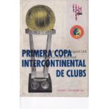 FIRST INTERCONTINENTAL CUP FINAL / REAL MADRID V PENAROL Programme for the match in Madrid 4/9/1960,