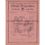 TOTTENHAM HOTSPUR V CLAPTON ORIENT 1924 Programme for the London Combination match at Tottenham 23/
