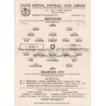BRENTFORD V BRADFORD CITY 1955 AT ARSENAL Single sheet programme for the FA Cup 3rd Round 2nd Replay