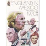 1970 WORLD CUP MEXICO Official 16 page Football Association itinerary for the infamous Tour of