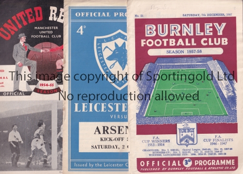 ARSENAL A collection of 89 Arsenal away programmes 1953/54 to 1959/60 to include v Aston Villa ,