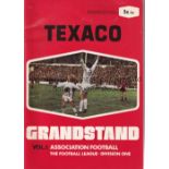 TEXACO GRANDSTAND MAGAZINES Issues 1 Association Football, The Football League Division One and