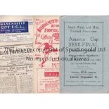 FOOTBALL PROGRAMMES 1940'S & 1950'S Sixty programmes including 8 from the 1940's, Brynna Utd. V