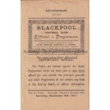BLACKPOOL V LINCOLN CITY 1911 Sixteen page programme for Blackpool Reserves at home v. Lincoln