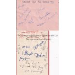 LINCOLN CITY AUTOGRAPHS 1950/1 A Lincoln City headed sheet from 1950/1 season signed with 13