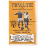 1930 FA CUP FINAL / ARSENAL V HUDDERSFIELD TOWN Programme for the first major trophy won by Arsenal.