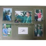 GOLF / DANNY WILLETT SIGNATURE A 20" X 15" mount of Danny Willett with five pictures at the 2016