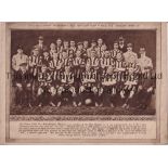 1921 FA CUP FINAL An original photo sheet presented with Football Favourite 23/4/1921 with team