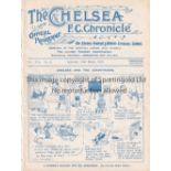 CHELSEA Home programme v Corinthians 29/3/1924. Friendly match. Ex Bound Volume. Generally good