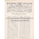 ARSENAL Programme for the home League match v. Notts. County 8/11/1924, ex-binder. Generally good