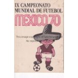 1970 FIFA WORLD CUP MEXICO An 8-page fixture programme produced in Brazil by Philips prior to the