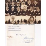 CHELSEA Original B/W 6.5" X 4" press team group for 1930/1 season, with stamp on the reverse and