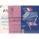 ENGLAND Five home programmes v. France 1962 at Sheff. Weds., Poland 19676 at Everton creased, at