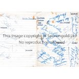 FOOTBALL AUTOGRAPHS 1950'S & 1960'S Forty signed sheets including Southend, Swindon, Chesterfield,