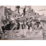 AUTOGRAPHED MAN UNITED 1977 Photo 16" x 12" of Man United's 1977 FA Cup winning team parading
